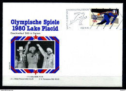 E07610)Olympia 80 Sonderbeleg Lace Placid 1980 - Invierno 1980: Lake Placid