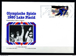 E07611)Olympia 80 Sonderbeleg Lace Placid 1980 - Invierno 1980: Lake Placid