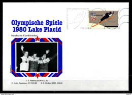 E07625)Olympia 80 Sonderbeleg Lace Placid 1980 - Hiver 1980: Lake Placid