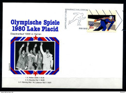 E07627)Olympia 80 Sonderbeleg Lace Placid 1980 - Invierno 1980: Lake Placid