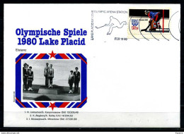 E07628)Olympia 80 Sonderbeleg Lace Placid 1980 - Invierno 1980: Lake Placid