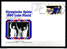E07633)Olympia 80 Sonderbeleg Lace Placid 1980 - Invierno 1980: Lake Placid
