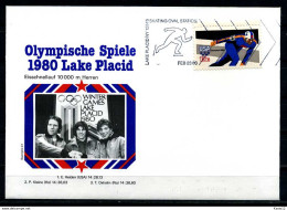 E07640)Olympia 80 Sonderbeleg Lace Placid 1980 - Hiver 1980: Lake Placid