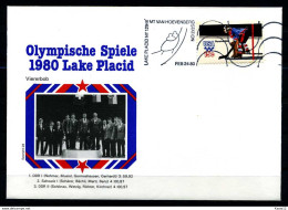 E07642)Olympia 80 Sonderbeleg Lace Placid 1980 - Hiver 1980: Lake Placid