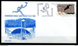 E07658)Olympia 80 USA Sonderbeleg Lace Placid 1980 - Hiver 1980: Lake Placid