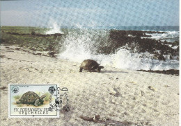 26139)  Seychelles  WWF 1985 Tortoise Maxi Postcard Cover - Seychelles (1976-...)