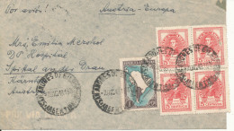 Argentina Air Mail Cover Sent To Austria 7-12-1948 (1 Of The 5 C. Stamps Is Damaged) - Luchtpost