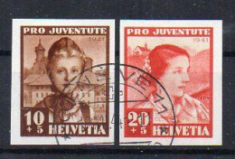 Suisse N° 372 Et 373 Oblitérés - Timbres Non Dentelés Issus Du Bloc - Used Stamps
