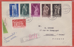 ROUMANIE LETTRE RECOMMANDEE DE 1961 DE BUCAREST POUR ASNIERES FRANCE - Marcophilie