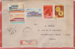 ROUMANIE LETTRE RECOMMANDEE DE 1962 DE BUCAREST POUR COURBEVOIE FRANCE - Poststempel (Marcophilie)