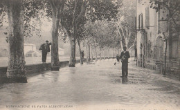 CPA 84 BEDARRIDES LE QUAI APRES L'INONDATION  PUB PATES GROS - Bedarrides