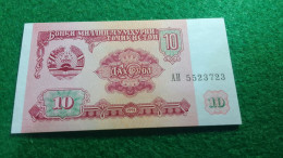 TACİKİSTAN     10   RUBLE      UNC - Tagikistan