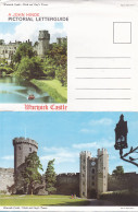 CPA WARWICK CASTLE DIFFERENT VIEWS, TOWERS, ROOMS, BOAT, PEOPLE, 6X, LEPORELLO - Warwick