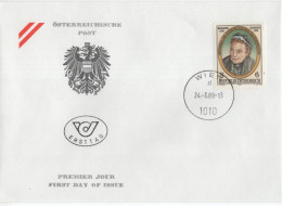 Austria Osterreich 1989 FDC Marianne Hainisch, Leader Of The Women's Movement, Canceled In Wien - FDC