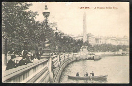 LONDON A Thames Police Boat ± 1910 - River Thames