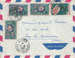 NOUVELLE CALEDONIE - NOUMEA - LETTRE POUR ISSY LES MOULINEAUX - LE 22-8-1959 - BEL AFFRANCHISSEMENT. - Lettres & Documents