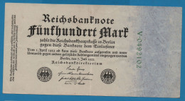 DEUTSCHES REICH 500 MARK 07.07.1923 # V.0492102 P# 74b Reichsbank - 500 Mark