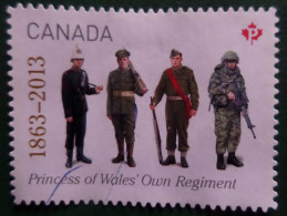 Canada   2013 The 150th Anniversary Of The Princess Of Wales' Own Regiment (1863-2013)  Stampworld N° 2816 - Oblitérés