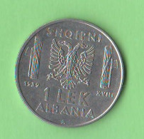 Albania 1 Lek 1939 Albanie Italian Occupation Stell Coin Shqipëria - Albanien