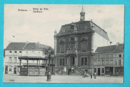 * Wetteren (Oost Vlaanderen) * (nr 12099) Hotel De Ville, Stadhuis, Kiosque, Kiosk, Rathaus, Grand'Place, Rare - Wetteren
