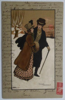 ETHEL PARKINSON - Couple Dans La Neige - CPA 1907 Voir Ambulants - Parkinson, Ethel