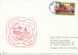 Haiti Ship Cover DDG Lütjens 22-3-1982 With Football Soccer Stamp - Haïti