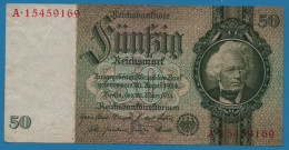 DEUTSCHES REICH 50 REICHSMARK 30.03.1933 LETTER K # A.15459169 P# 182a David Hansemann - 50 Reichsmark