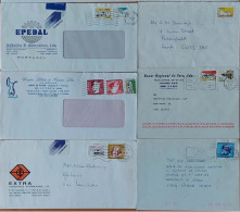 Portugal - Lote De 8 Cartas / Cover - Com Flâmulas / Streamer - Lettres & Documents