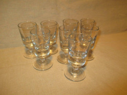 Ancien Lot De 8 Verre à Liqueur Verre Soufflé XIX ème - Glas & Kristall