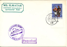 Finland Ship Cover Paquebot Cruising Ship M/S Iltmar Ostsee Kreuzfahrt Einlaufen Kiel 28-5-1977 - Brieven En Documenten