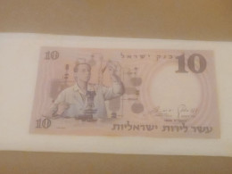 Israel-10 LIROT SCIENTIST-(1958)-(BLACK NUMBER)-(148)-(337285-ו/2)-U.N.C-BANK NOTE - Israel