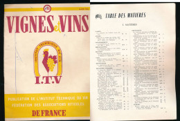 Revue 1956 Vignes Et Vins De France I.T.V. - Institut Yechnique Du Vin - Cucina & Vini