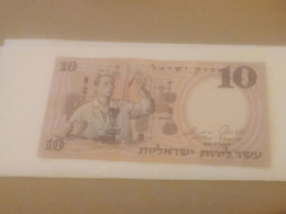 Israel-10 LIROT SCIENTIST-(1958)-(BLACK NUMBER)-(150)-(514766-ס/2)-U.N.C-BANK NOTE - Israel