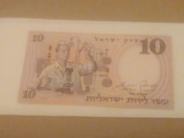 Israel-10 LIROT SCIENTIST-(1958)-(BLACK NUMBER)-(151)-(623421-פ/1)-U.N.C-BANK NOTE - Israel