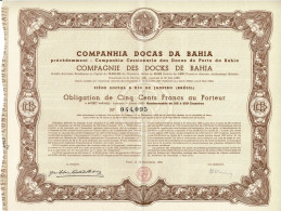 - Obligation De 1950 - Companhia Docas Da Bahia - Compagnie Des Docks De Bahia - - Navy