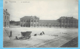 Florennes-( Province De Namur)-+/-1910-La Nouvelle Gare-Station-Animée-Enfants-Edit.Nels-E.Rampont, Florennes-rare - Florennes