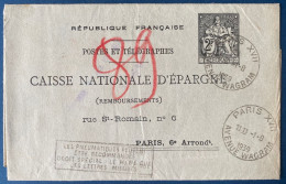 France 1939 Entier Postal Chaplain 2 F Noir Double Oblitéré " PARIS XVII/ AVENUE WAGRAM " Format 280 X 240 Mm CHA R1 TTB - Pneumatiques