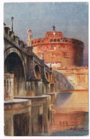 Roma 1917, Ponte E Castello S. Angelo. Cartolina Illustrata A Colori Nuova. - Castel Sant'Angelo