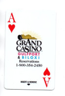 Grand Casino  Gulfport & Biloxi Poker Hôtel Carte Magnétique  Card (F 48) - Casinokaarten