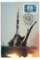URSS - Carte Maximum 1987 - Youri GAGARINE Lancement D'une Fusée - Russie & URSS