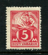 Estonia 1922 Mi 37 A MLH * - Estonie