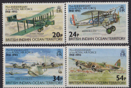 TERRITOIRES BRITANNIQUES DE L'OCEAN INDIEN - 75e Anniversaire De La RAF - Territorio Britannico Dell'Oceano Indiano