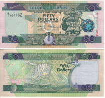 SOLOMON. Islands $ 50  P29b   ( ND 2009 )     " Solomon Arms At Front -   Geckos, Shell At Back " - Isola Salomon