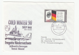 CLIMATE WEATHER - F208 Fregatte NIEDERSACHEN Deployment COLD WINTER 1990 Cover Germany NAVY Ship Military Forces - Clima & Meteorología