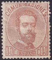 Spain 1872 Sc 185 España Ed 125 MH* Some Disturbed Gum/heavy Hinge - Nuovi