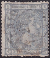 Spain 1875 Sc 218 España Ed 168a Used Madrid Date (fechador) Cancel Rough Perfs - Used Stamps