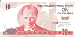 TURQUIE 10 NEW LIRA 2005 AUNC P 218 - Turquie