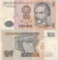 Peru 100 Intis 1987 P133 Banknote South America Currency Pérou #5150 - Perù