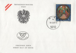 Austria Osterreich 1989 FDC 900 Jahre Klosterkirche Lambach, Canceled In Wien - FDC