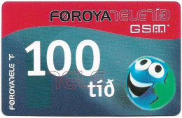 Faroe - Smiling Face, Exp. 01.06.2005, GSM Refill 100Kr, Used - Färöer I.